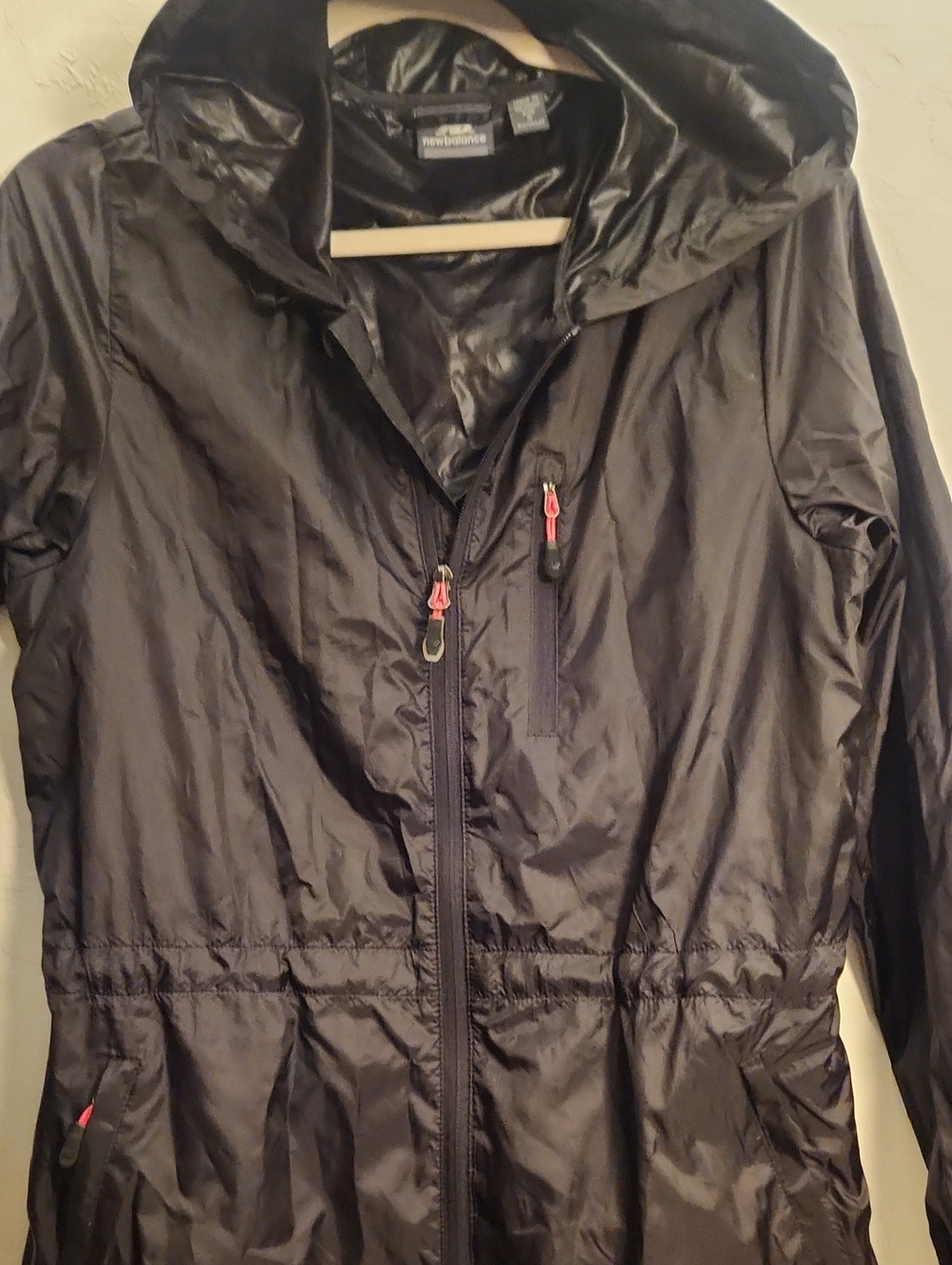 New Balance Women's Black Hooded Windbreaker Jacket